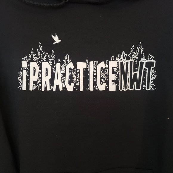 IPRACTICENWT - Black Hoodie - Size SMALL unisex - Picture 1 of 9
